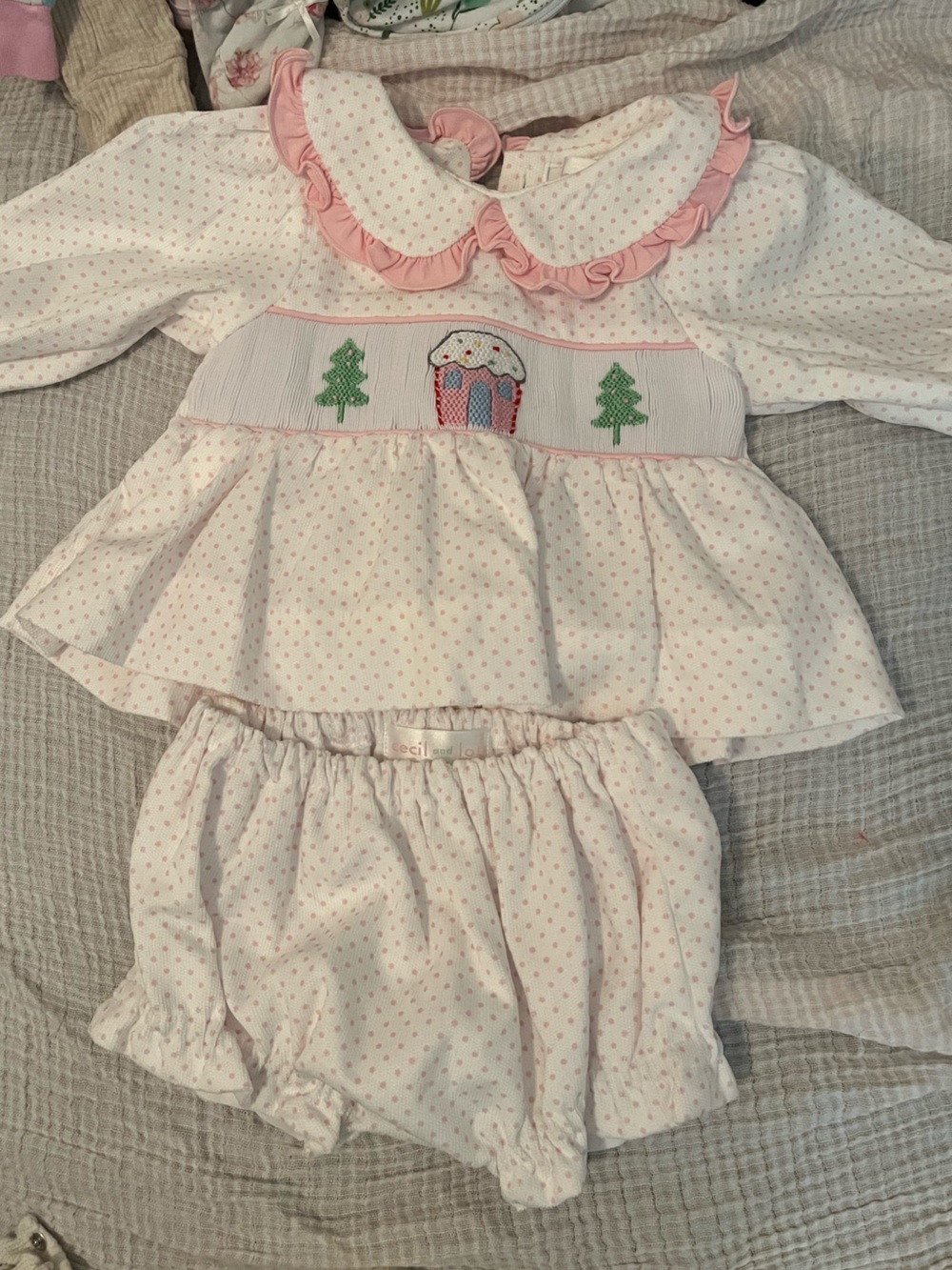 Smocked Christmas set